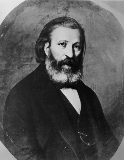 Portrait of Pierre Larousse by French Photographer